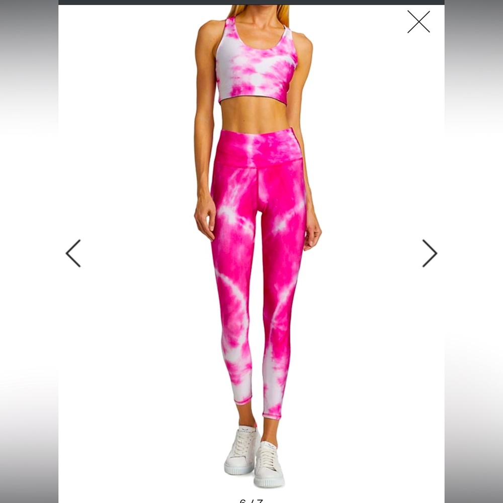 Terez pink tie dye sports bra & leggings set. Size S and XS. Never worn! So cute
